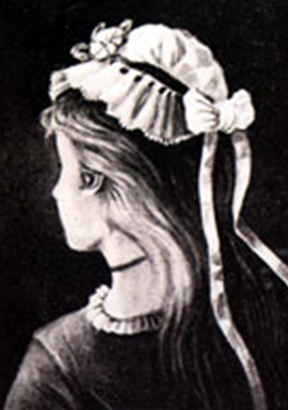 An 1888 optical illusion that can be seen as either a young woman looking away or an older woman in profile.